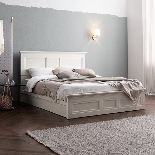 [기간한정세일] 삼익가구 프로아 아이보리 도장 침대(매트제외-킹)