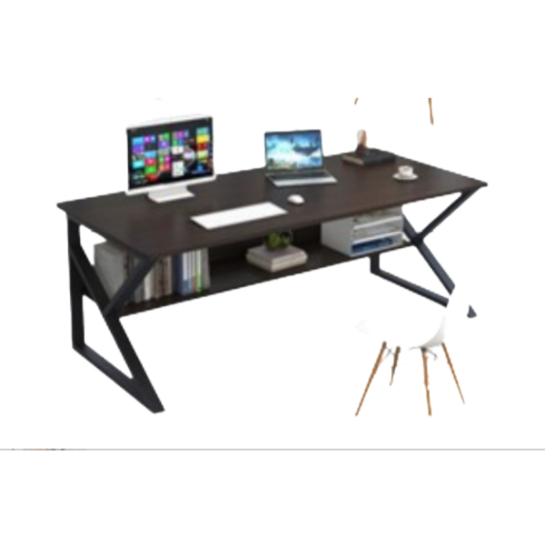 철재프레임 컴퓨터 책상 게이밍 데스크 사무용 서재 학생 테이블, 블랙 80*40