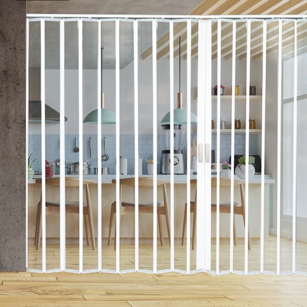 이케이몰 홀딩도어 자바라 편개 투명 가로사이즈 92cm x 세로사이즈