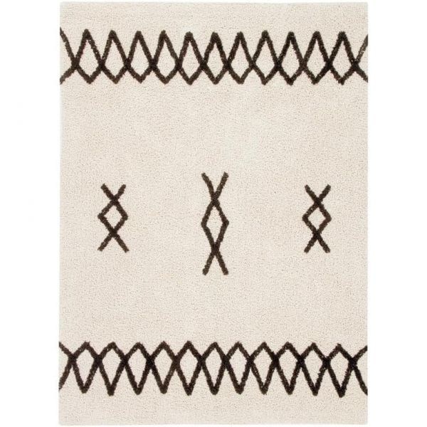 로레나카날 Lorena Canals Atlas 내추럴 빈티지 면 러그 120 x 160 cm 블랙