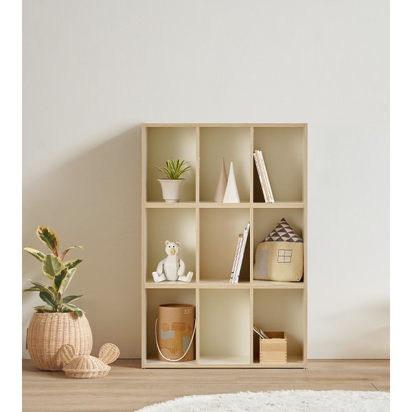 리바트 꼼므 키즈 3단 800 칸막이 책장, 화이트