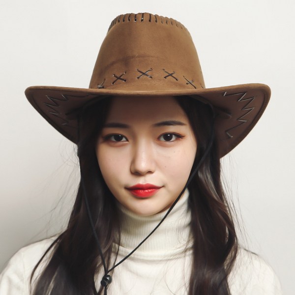 카우보이 모자 (브라운), 단품, 선택완료