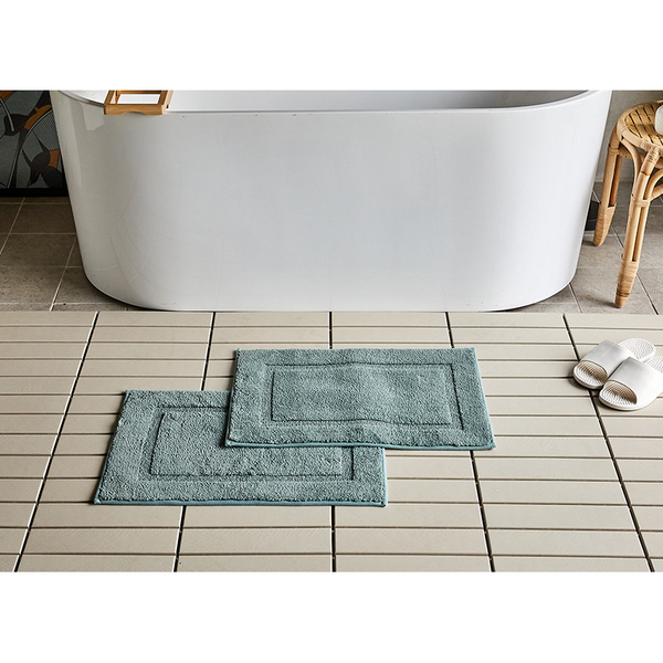 모던하우스 WOW 스퀘어 배스매트60x40 2개세트 GREEN BG2023012, 그린, 2P세트