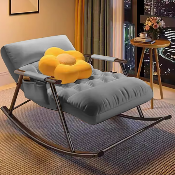  EATOU 흔들의자 1~2인용 생활방수 안락 락킹 리클라이너, 머드 그레이, 1개 