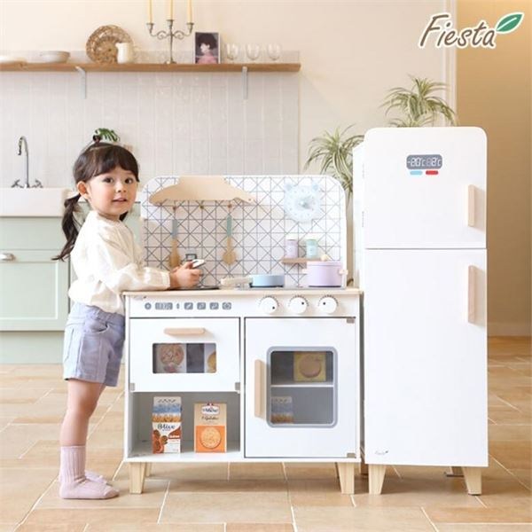  올리버 피에스타 우드 주방놀이 스칸디 플러스, 화이트 