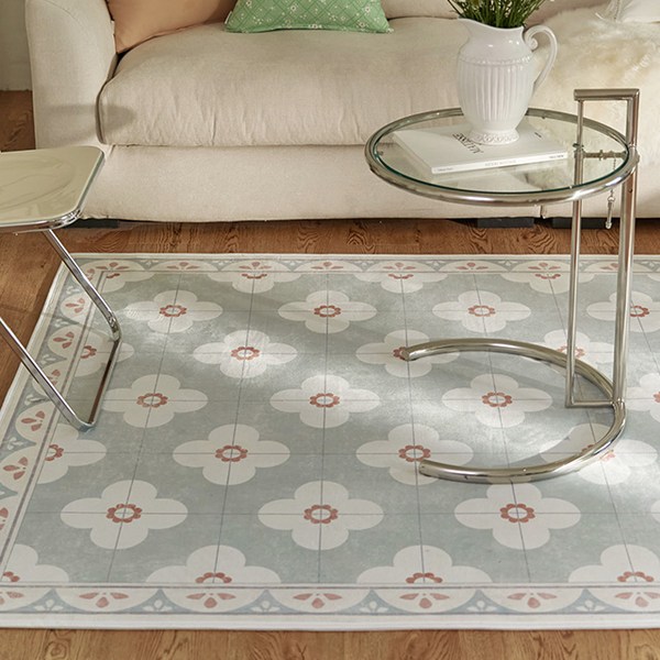  루미나 민트 타일 러그 