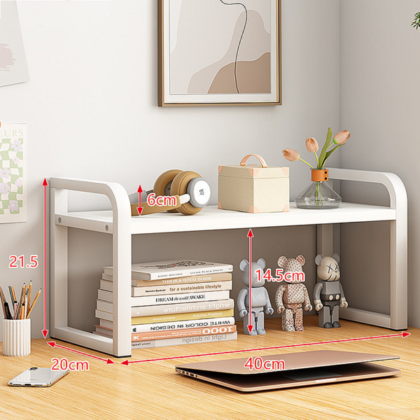 디엔오 책상 정리 공간 수납 다용도 소형 선반, 화이트