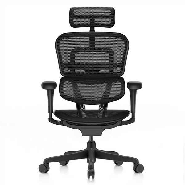 에르고휴먼 L2 사무용의자 조절 회전 다리 발받침 받침 각도 메쉬, 실버