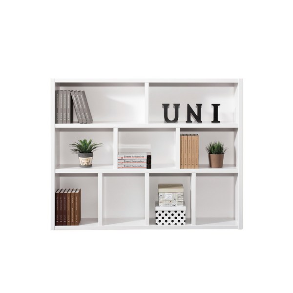 [실속구매+우리아이책장] 파로마 달리 3단 와이드 낮은책장 1500, 화이트