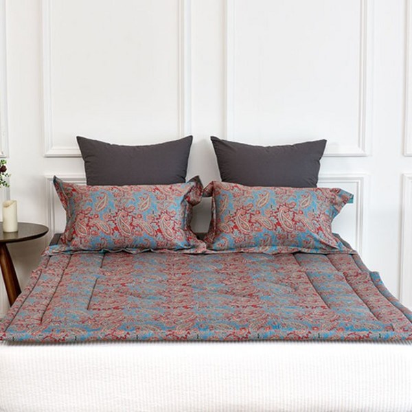 [소프라움] 벨라 고탄력 60수 사틴 순면 카페트 겸 패드 슈퍼싱글/퀸, 슈퍼싱글(MSS21SC18404RDSS)