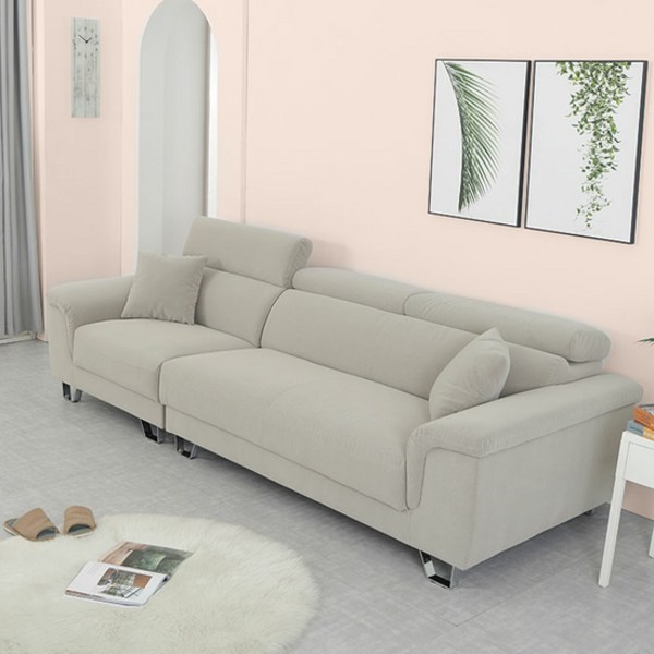 한샘 밀로 패브릭소파 4인용(2종/택1), 라이트 그레이(B)