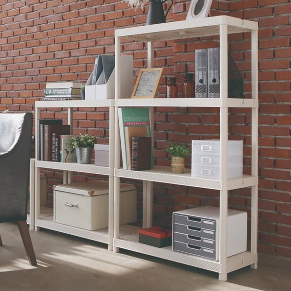  라탄 아파트 베란다 다용도실 화분 정리 화분대 3단 4단 5단 플라스틱 선반, 600mm, 블랙 