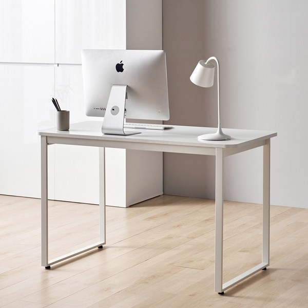 DK9930 스틸프레임 라운드스퀘어 책상 1200 x 600 DVX 설치시공 컴퓨터책상 철재책상, 화이트