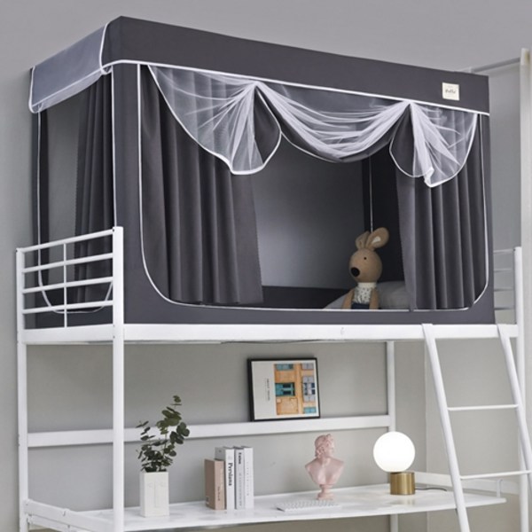  진브릭 1인용 침대텐트 난방텐트 싱글 사각 패브릭 2층 