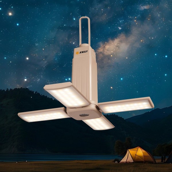 어웨이 4패널 캠핑 랜턴, 1개, 탄베이지