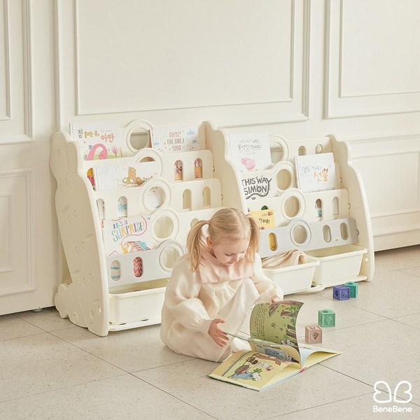  [베네베네On] 캐럿 3단 4단 5단 트랜스폼 유아 아기 전면 책장 정리대, 옐로우, 3단 4단 트랜스폼 