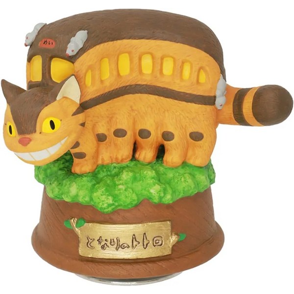  스노우볼 스노글로브 오르골 크리스마스 세키구치 이웃집 토토로 도자기 고양이 버스 나무 403554, 고양이 버스 나무 위에 