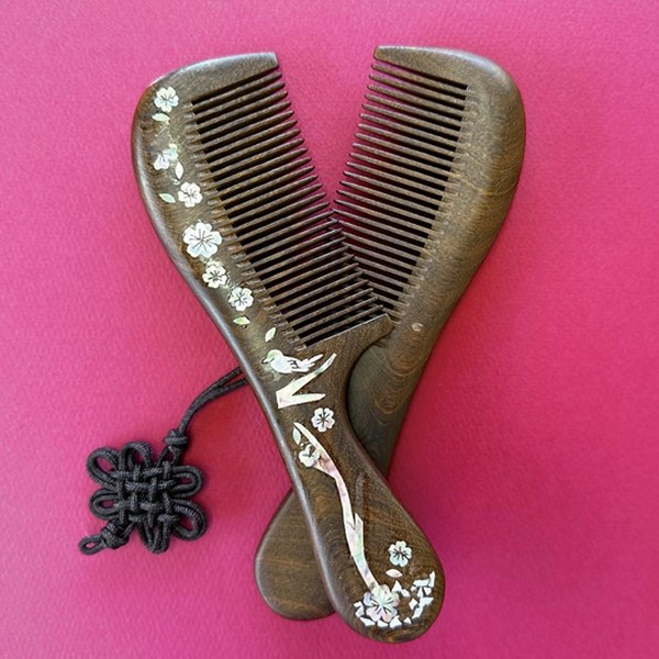 [문구티쳐] 토단 사군자 자개 고급 원목 빗 만들기 1인세트 DIY 자개소품 초등만들기, 단품