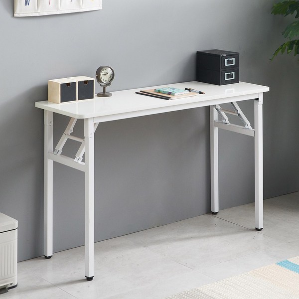  프리메이드 접이식 라운드 테이블 슬림, 화이트 