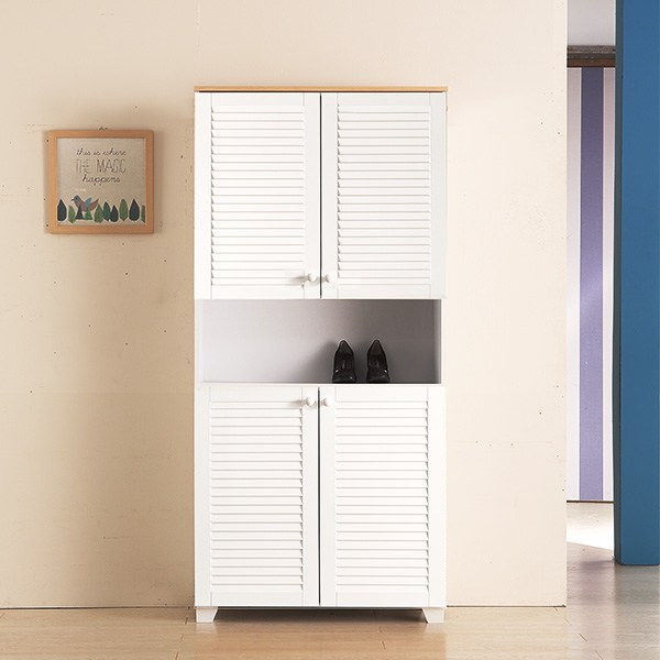  방친구 에밀리 대형 신발장, 화이트 