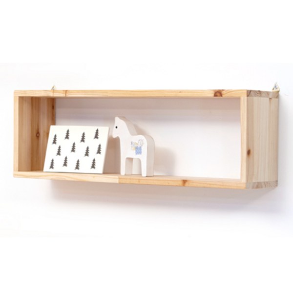  원목 중형 큐브 벽선반/인테리어선반, 네추럴 