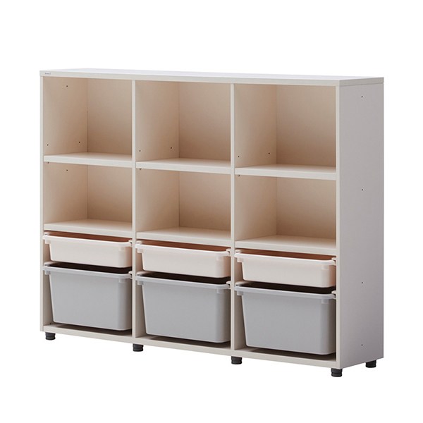 일룸 [일룸] 에디키즈 1400폭 멀티수납장, IV몸통+아이보리그레이PL박스