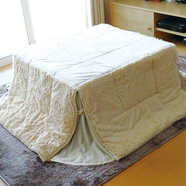  (주)지이라이프 정방형 코타츠이불, 베이지 