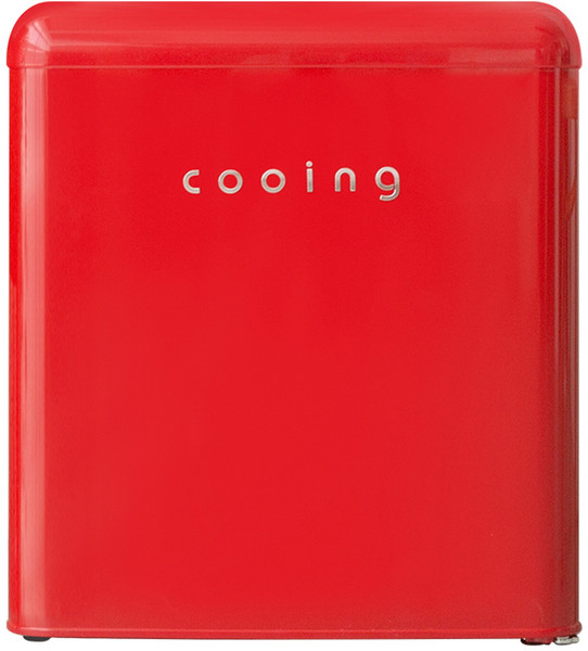 쿠잉전자 레트로 미니 냉장고 REF-S50R 43L, 퓨어레드
