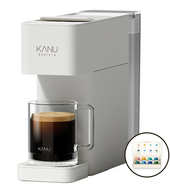 카누 바리스타 브리즈 캡슐커피머신 + 웰컴 캡슐 키트, DSB-DN, CREAMWHITE