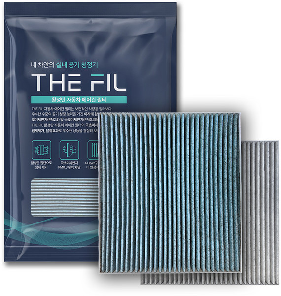 더필 활성탄 PM0.3 자동차 에어컨 필터, 2개, C134