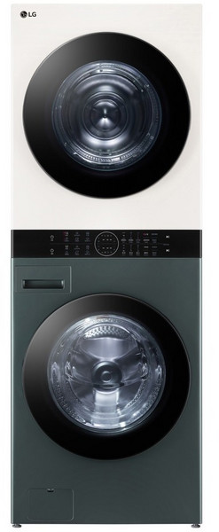[10% 환급가전] LG전자 트롬 오브제컬렉션 워시타워 세탁기 FX23GJAD + 건조기 RD21EJAD 23kg + 21kg 세트 방문설치, W2321GEAM, 네이처그린(세탁기), 네이처베이지(건조기)