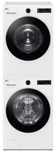 LG전자 트롬 오브제컬렉션 세탁기 + 건조기 + 스태킹키트 세트 KFG19WN-8WN 19kg + 18kg 방문설치, 릴리화이트