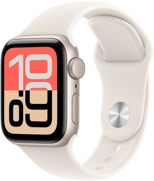 Apple 2025 애플워치 SE3 알루미늄 케이스, 40mm, GPS, 스타라이트, S/M