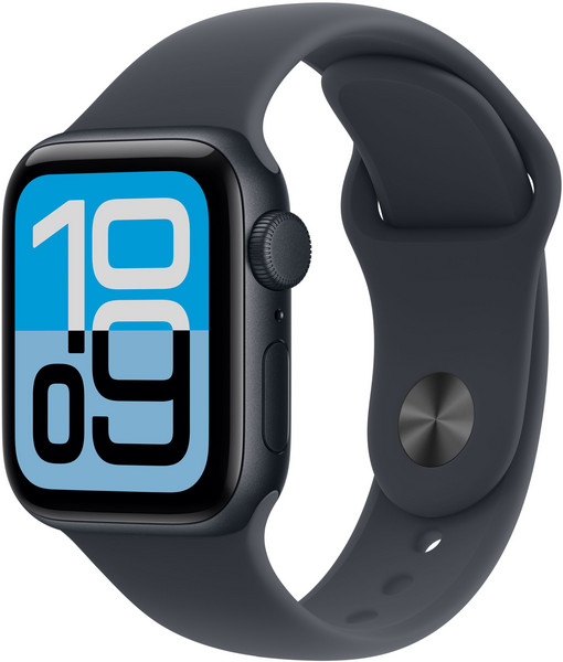 Apple 2025 애플워치 SE3 알루미늄 케이스, 40mm, GPS, 미드나이트, S/M