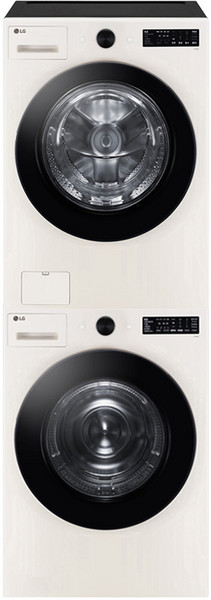 [10% 환급가전] LG전자 트롬 오브제컬렉션 세탁기 FG21EN + 건조기 RG19EN + 21kg + 19kg + 스태킹키트 WMKITE1 세트 방문설치, KFG21EN-9EN, 네이처베이지