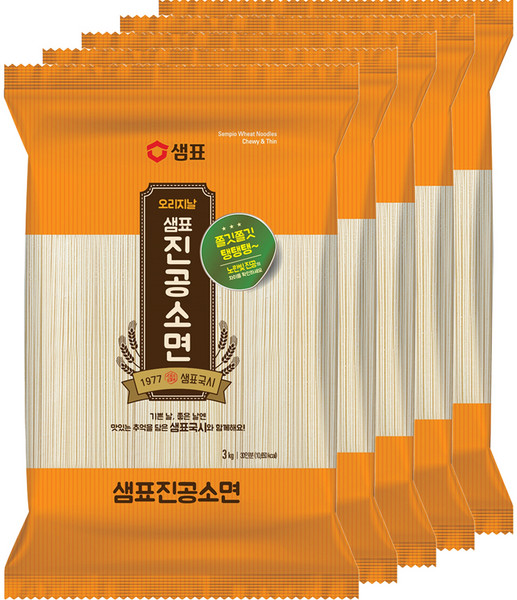 샘표국시 오리지날 진공소면, 3kg, 5개