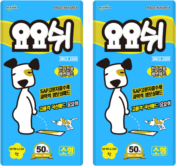 요요쉬 반려견용 배변패드 아카시아향, 50개입, 2개