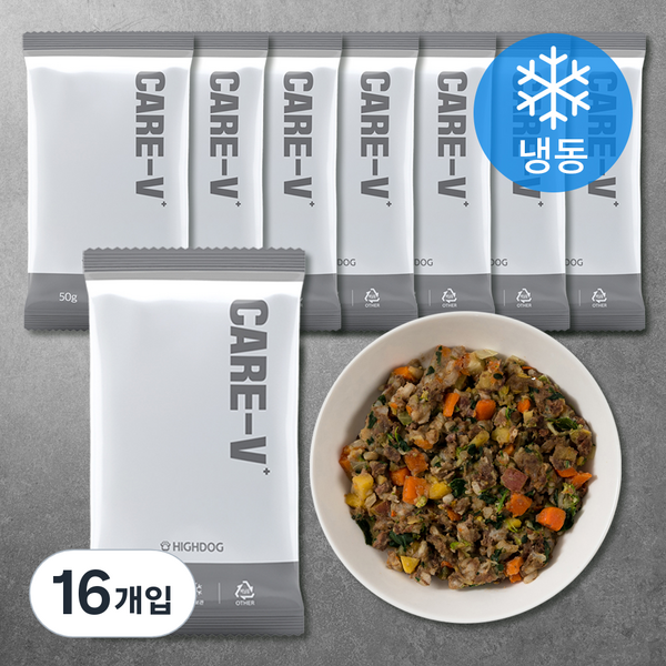 하이독 생후 3개월령 이상 강아지 케어브이 판크프 냉동 화식사료, 기타육류, 50g, 16개