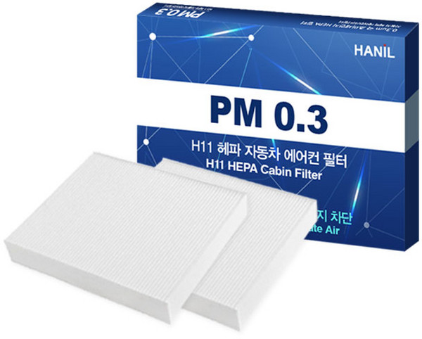한일 올뉴쏘울 EV 전기차량용 PM0.3 헤파 에어컨필터, HH180, 2개