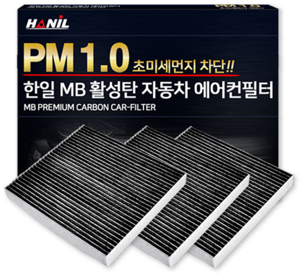 한일 PM1.0 MB활성탄 자동차 에어컨 필터 3p, 1개, MB103