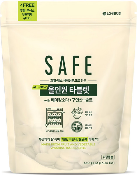 세이프 올인원 타블렛 1종 식기세척기 주방세척제 55입, 550g, 1개