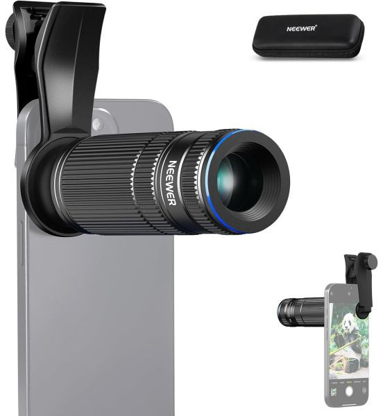 NEEWER 7배 망원 렌즈 아이폰 삼성 호환 전화 클립 15 요소 12 그룹 확대 17mm 나사식 케이지/전화 케이스/백플레이트용 LS36 PRO, LS-36 PRO, LS-36 PRO