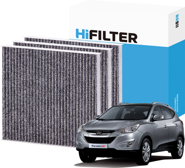 하이필터 현대 자동차 투싼 활성탄 에어컨필터, 3개, 투싼 IX (2세대/LM) HI-D104