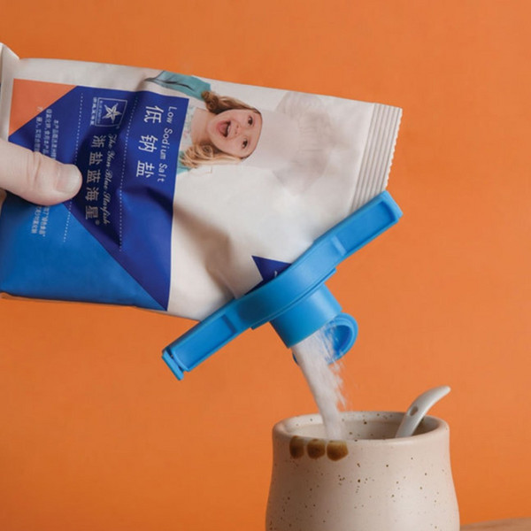 시리얼 뚜껑 디스펜서 봉지 소스 비닐닐 밀봉 클립 후드캡, 옐로우, 1개