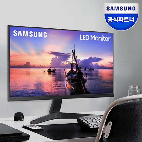 삼성전자 모니터 F24T350 24인치 LED 컴퓨터 모니터 슬림베젤 IPS 75Hz, LF24T350FHKXKR