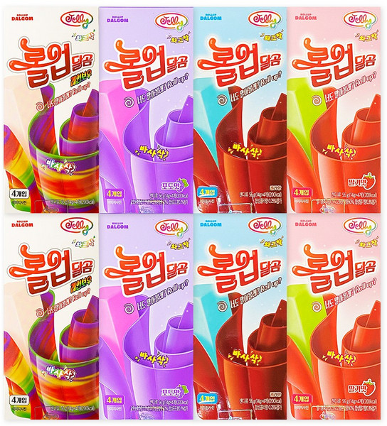[푸드원스토어] 롤업 달곰 젤리 네가지맛 8개, 56g