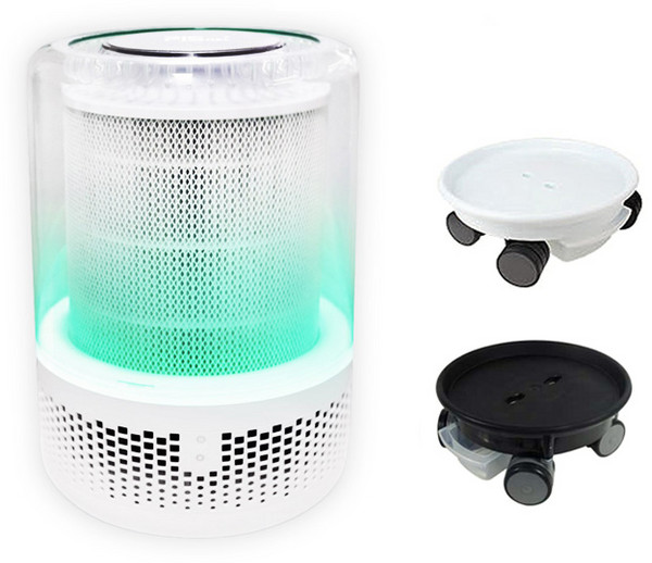 피스넷 퓨어 360 공기청정기 이동식 바퀴 받침대 마이플랜트, 블랙, 1개