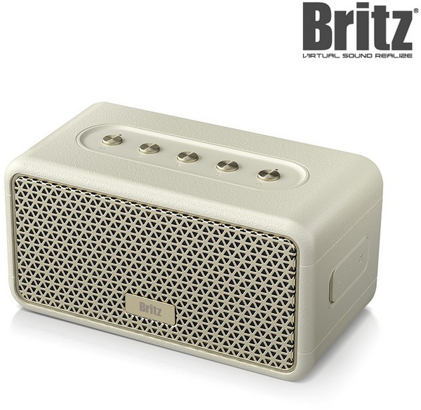 Britz 브리츠인터내셔널 BZ-JB9600 레트로 휴대용 블루투스 스피커, 화이트