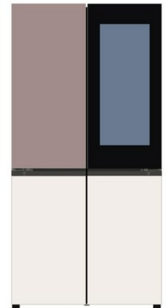 [색상선택형] LG전자 오브제 컬렉션 870L 4도어 냉장고 메탈 노크온, T875MKE312