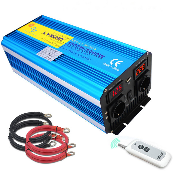 녹원 순수정현파 차량용 인버터 국내용 60HZ 8000W, 순수정현파24V, 지속출력 4000W, 1개